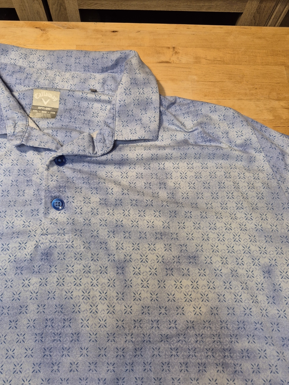 Callaway Men's Light Blue Printed Golf Polo Shirt 3957
